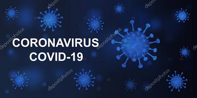 depositphotos 356175402 stock illustration vector illustration coronavirus dark blue